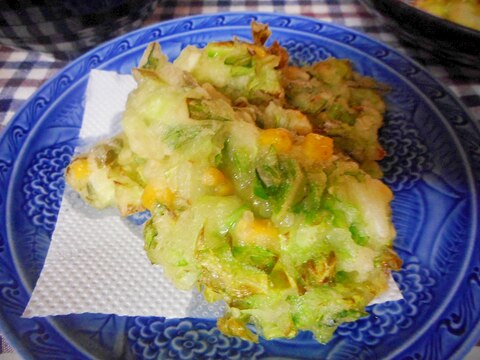 新玉ねぎとキャベツのコーンのかき揚げ レシピ 作り方 By Mococo05 楽天レシピ